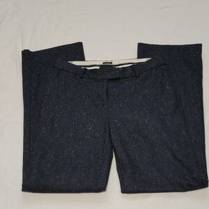 Talbots Fully Lined Navy Blue Tweed Pattern Trousers